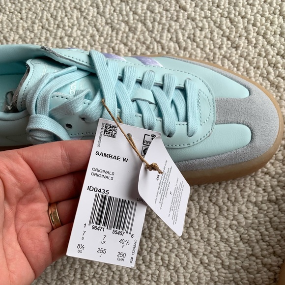 NWT Adidas Sambae shoes, icy blue - Picture 10 of 12